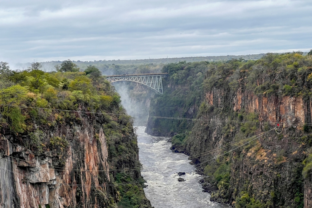 Victoria Falls Bridge from the The Lookout Cafe Victoria Falls Zimbabwe (2)