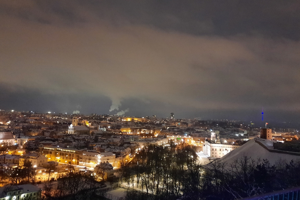 view from hill of Three Crosses
