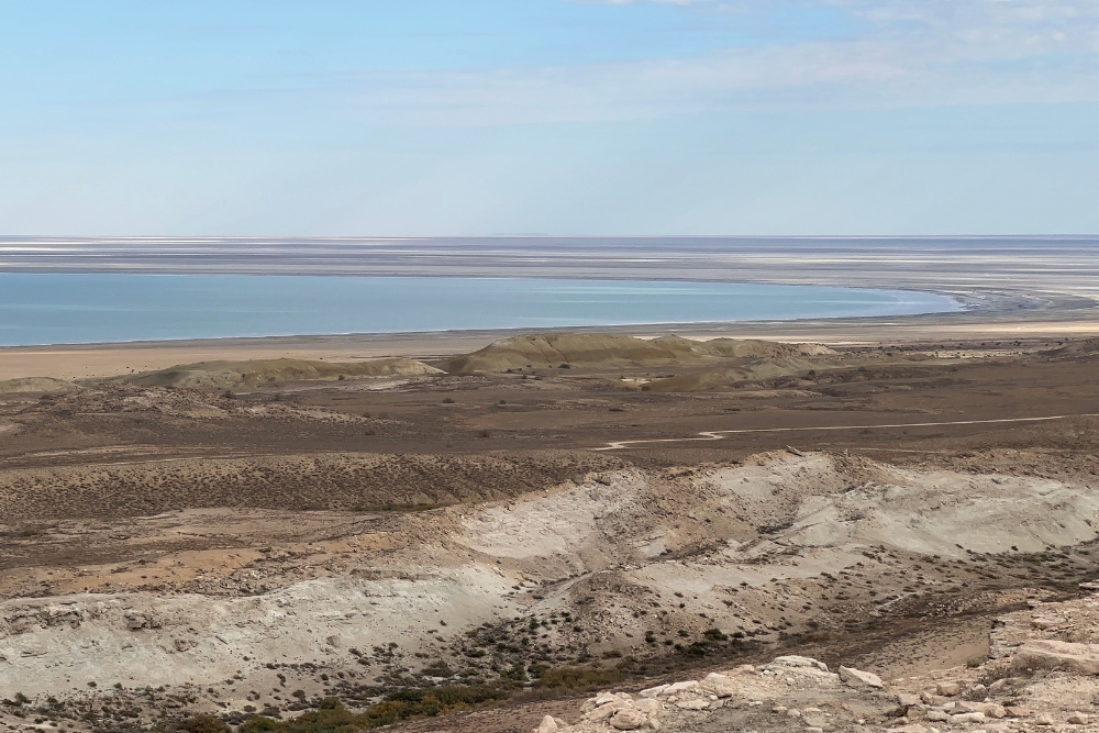 Aral Sea Shore from Ustyurt Plateau