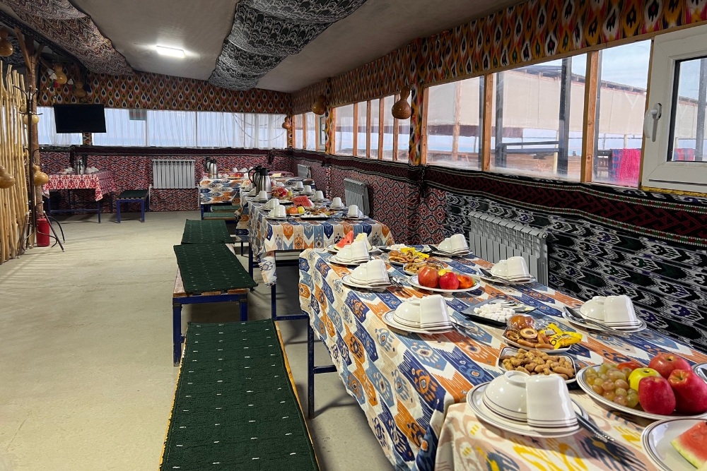Dinner place in Aral Sea Discovery Yurt Camp