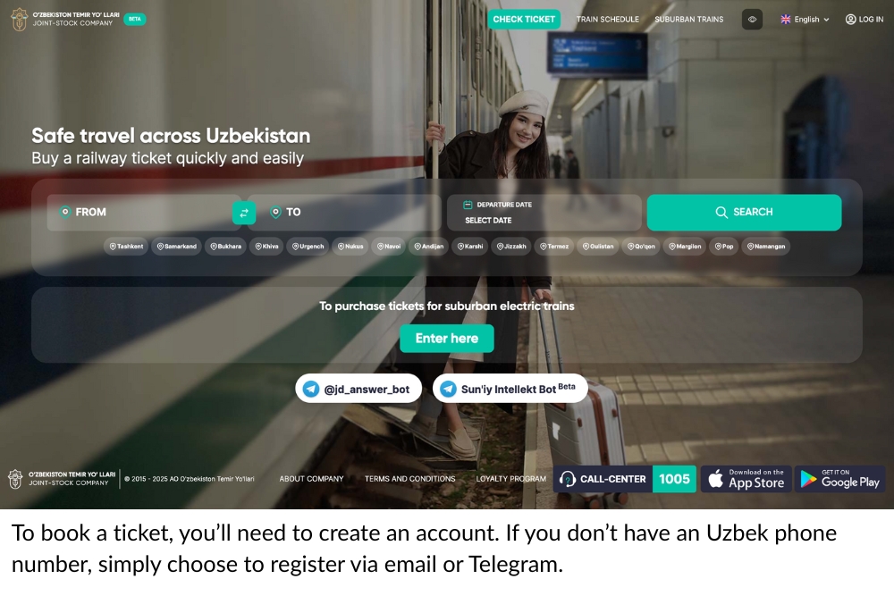 Uzbekistan railways website to buy a ticket Uzbekistan railways website to buy a ticket