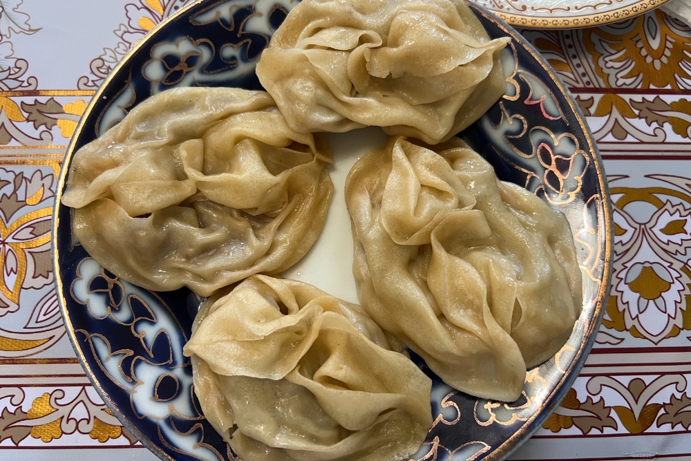dumplings filled with seasoned meat