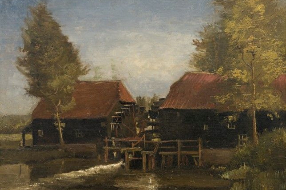 Farm Village at Night painting, landscape Vincent van Gogh, Noordbrabants Museum Farm Village at Night painting, landscape Vincent van Gogh, Noordbrabants Museum