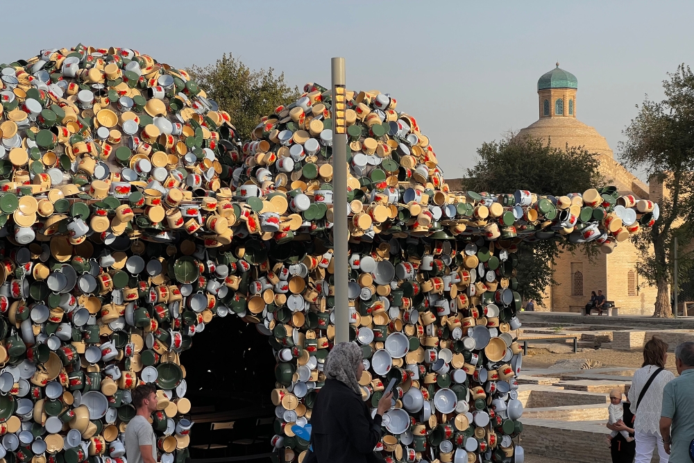 Salt Carried by the Wind art installation by Subodh Gupta