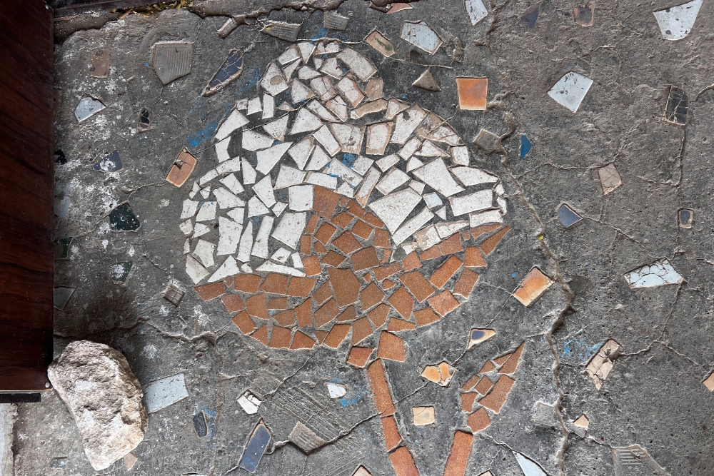 cotton mosaic, apartment block Nukus