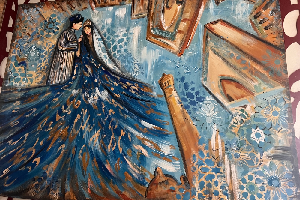 painting inside Bukhara Tower