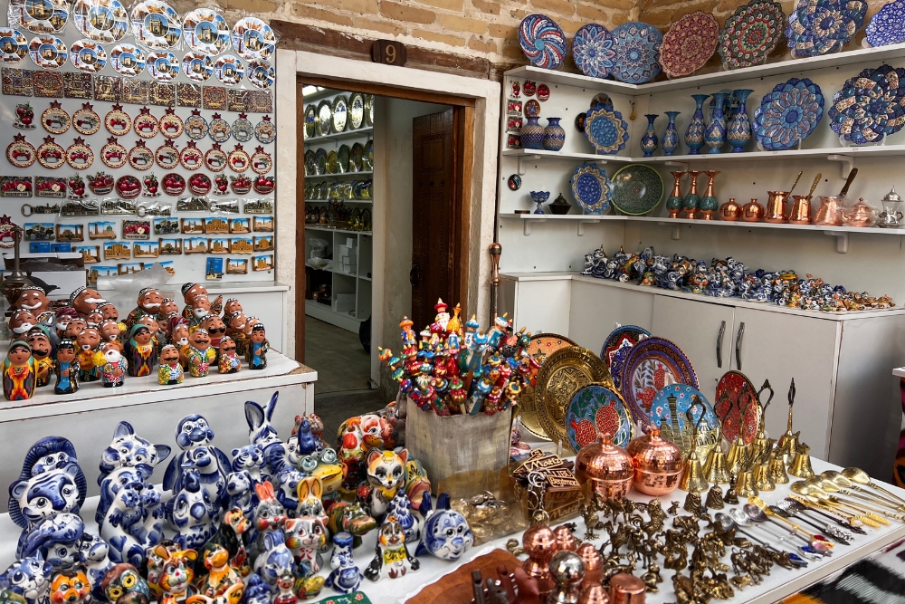 shops inside Nadir Devanbegi Madrasah (Bukhara)