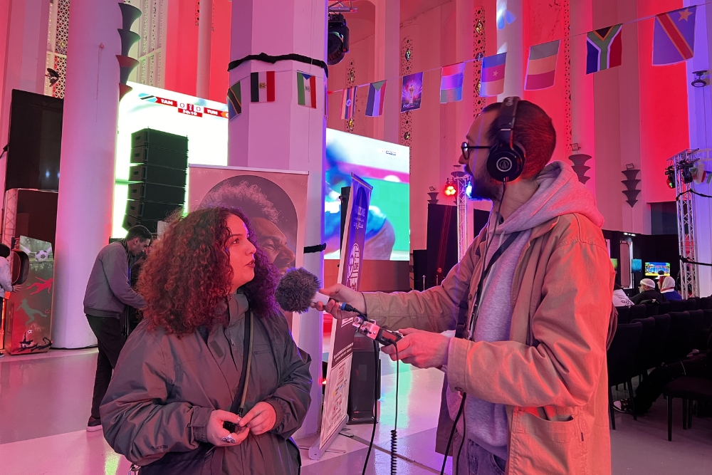 RFL a French radio station inteview in Église du Sacré Coeur Casablanca