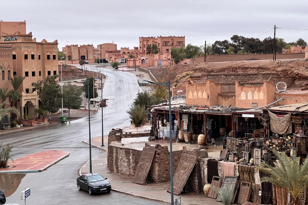 Souk near Taourirt Kasbah, Ouarzazate city, Morocco Souk near Taourirt Kasbah Ouarzazate city Morocco