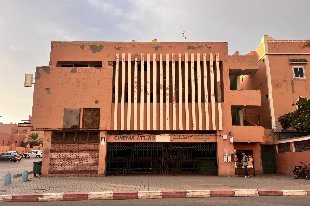 abandoned Cinema Atlas, Ouarzazate city, Morocco abandoned Cinema Atlas Ouarzazate city Morocco