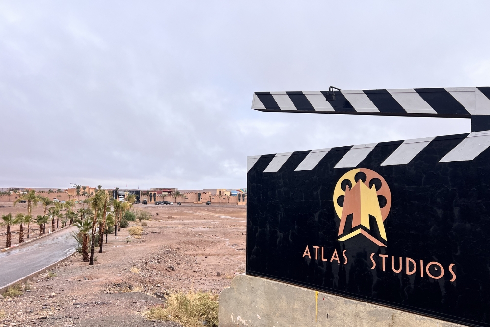 Atlas Studios Morocco entry sign