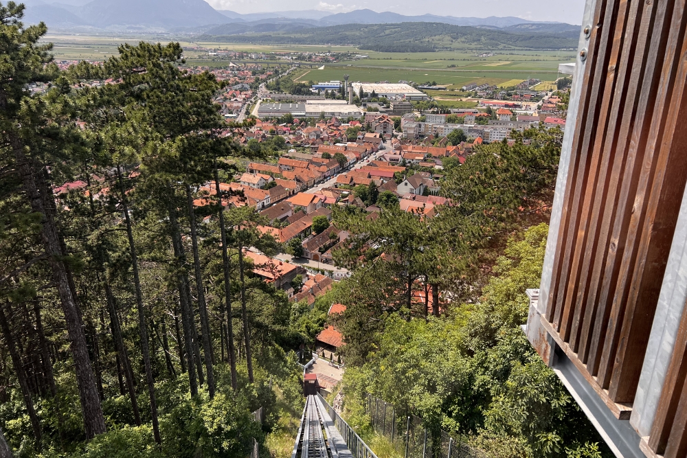 Râșnov Ascensor cetate funicular Citadel Romania