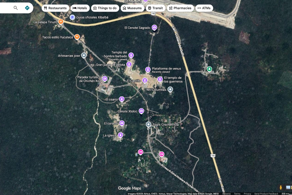 Chichén Itzá map