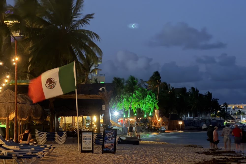 Playa del Carmen at night