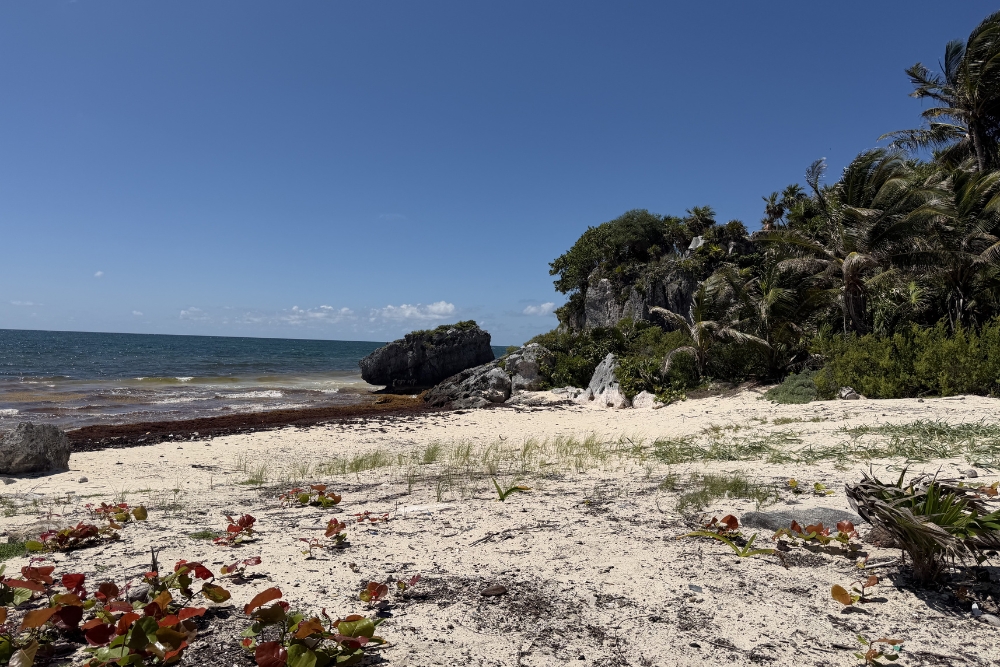 Tulum beach near the ruins