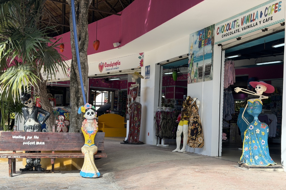 local souvenirs near the beach entrance Tulum ruins
