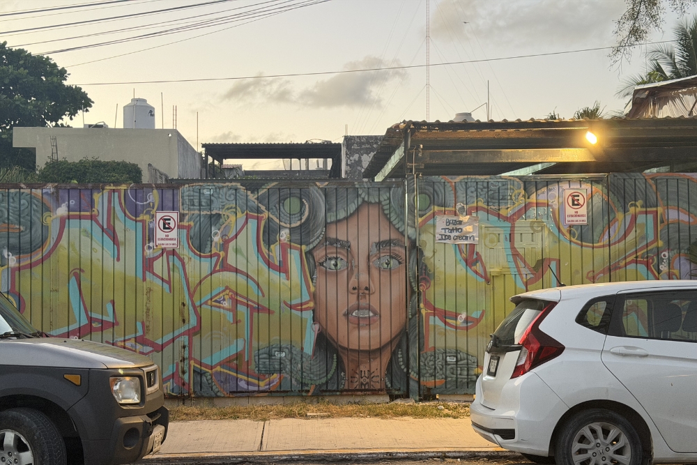 mural of a woman