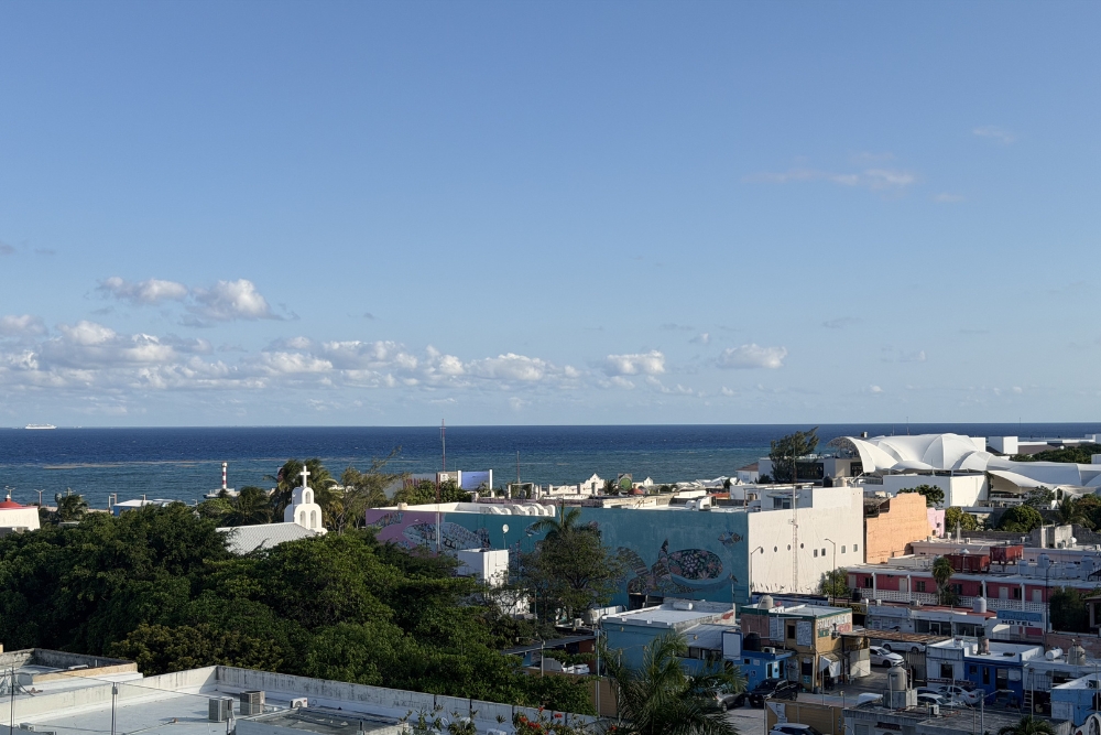 panoramic view over Playa del Carmen