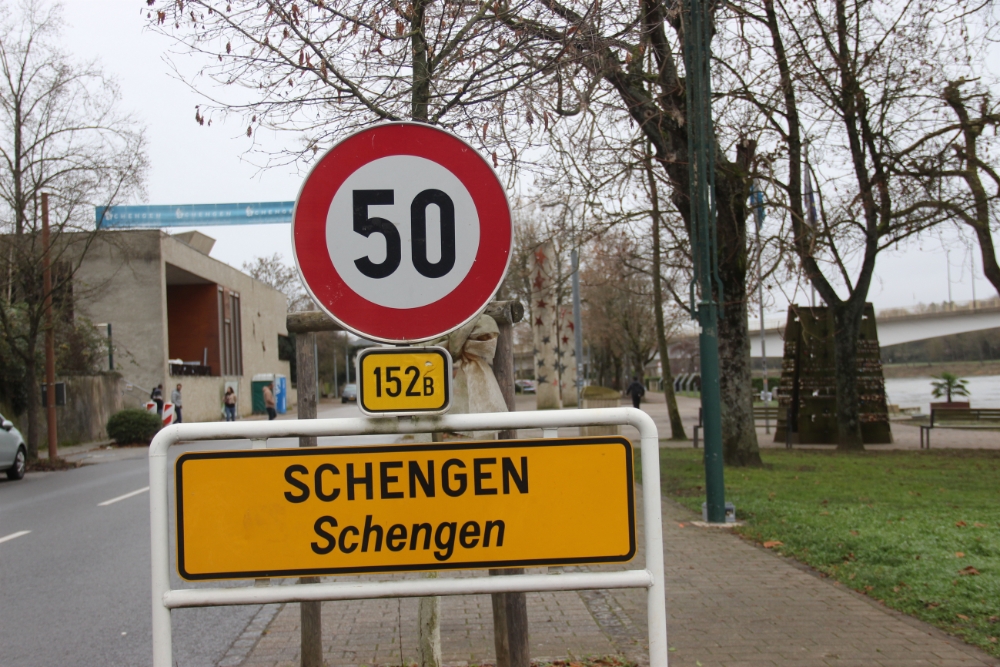 Schengen sign, Luxembourg Schengen sign
