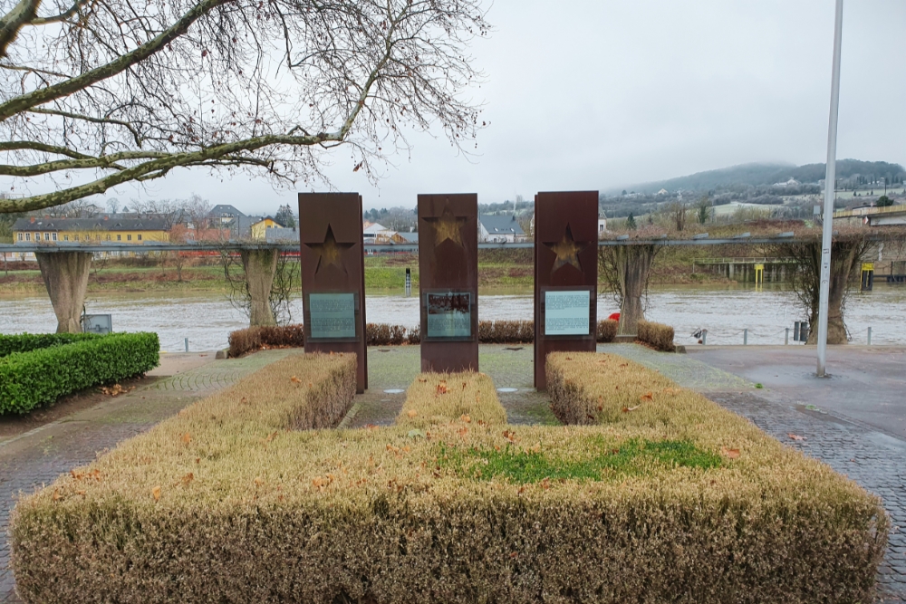 The Schengen Agreement Monument and the Boat, Schengen, Luxembourg The Schengen Agreement Monument and the Boat Schengen