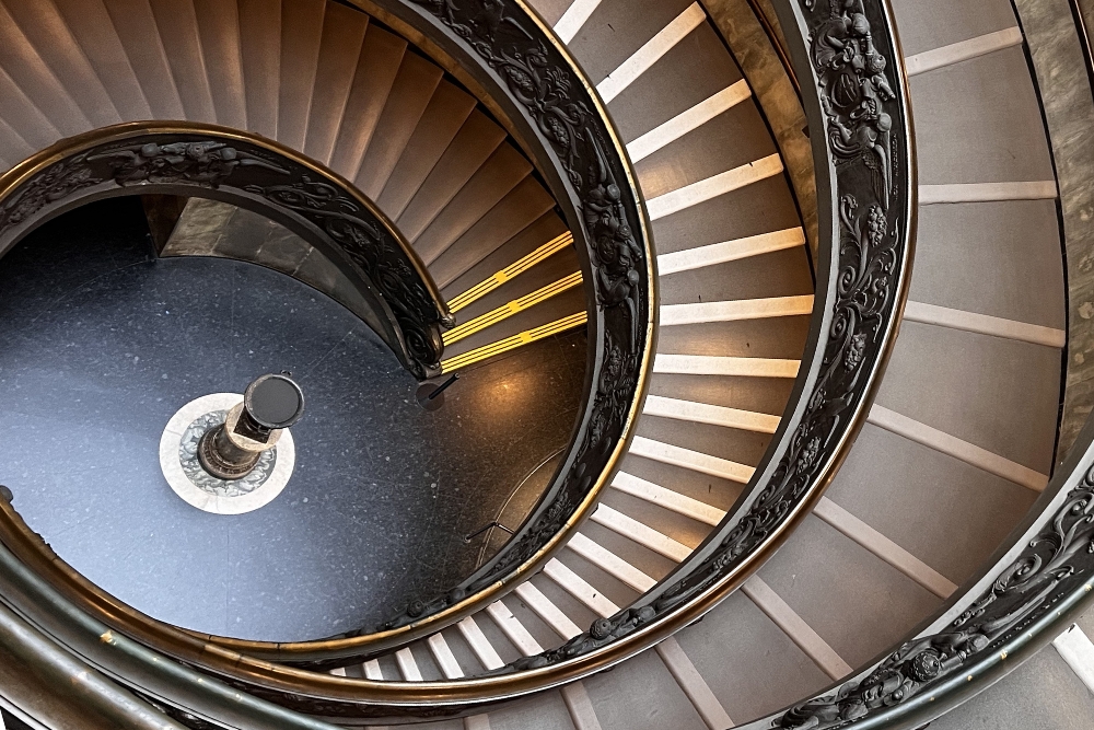 Vatican museum exit stairs